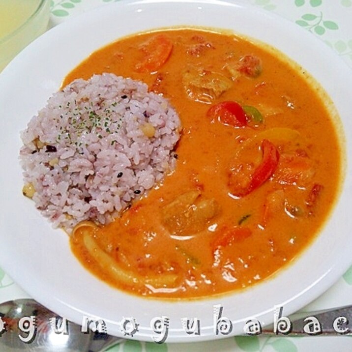 お手軽簡単 ココナッツトマトカレー レシピ 作り方 By もぐもぐばばち 楽天レシピ